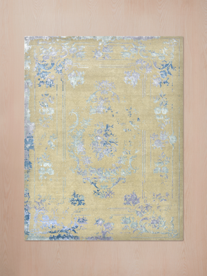 Varen Hand-knotted Wool & Bamboo Silk Rug - Beige
