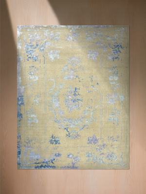 Varen Hand-knotted Wool & Bamboo Silk Rug - Beige
