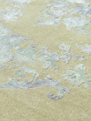 Varen Hand-knotted Wool & Bamboo Silk Rug - Beige