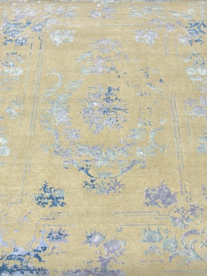 Varen Hand-knotted Wool & Bamboo Silk Rug - Beige