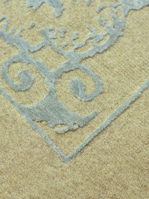 Varen Hand-knotted Wool & Bamboo Silk Rug - Beige
