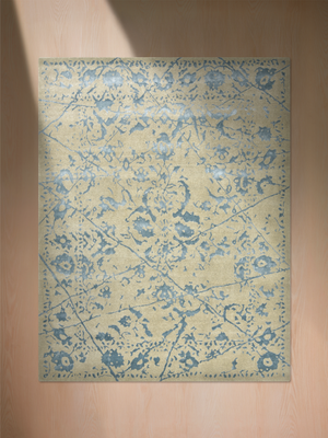 Nolan Hand-knotted Wool & Bamboo Silk Rug - Beige