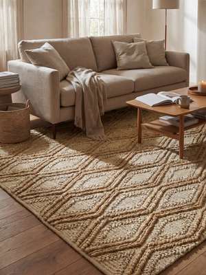 Koro Hand-woven Jute Rug - Natural