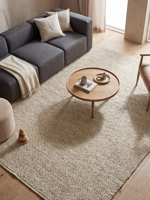 Cayo Hand-woven Jute Rug - Ivory