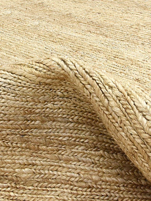 Rova Soumak Weave Hand-knotted Jute Rug - Natural