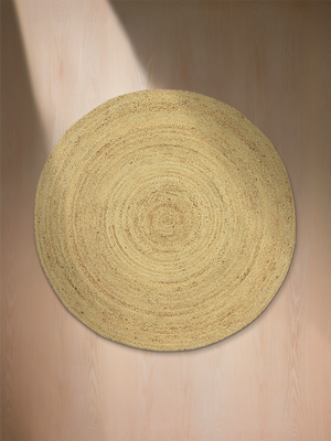 Tali Hand-woven Round Jute Rug - Natural
