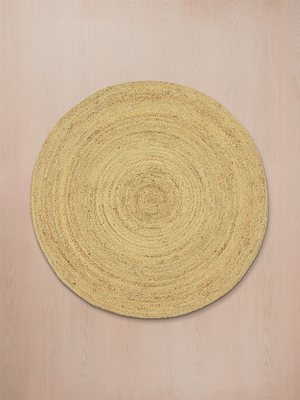 Tali Hand-woven Round Jute Rug - Natural