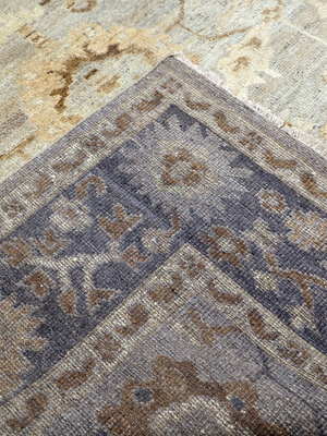 Zafar Hand-knotted Wool Persian Rug - Powder Blue