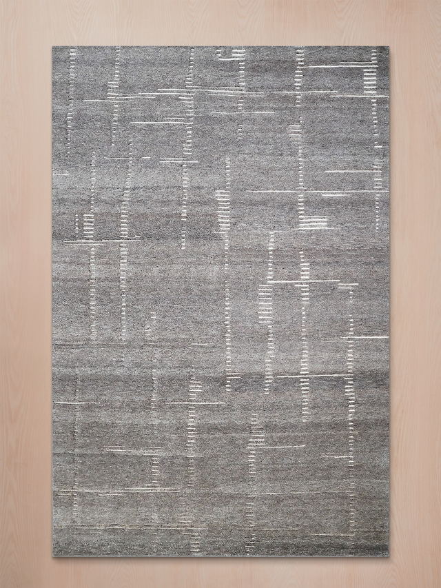 Velar Hand-knotted Wool Rug - Grey Melange