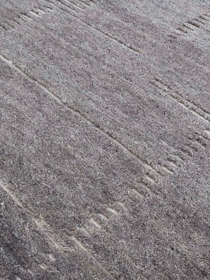 Velar Hand-knotted Wool Abstract Rug - Grey Melange