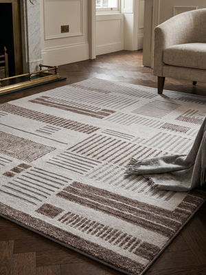 Solen Hand-knotted Wool Abstract Rug - Ivory