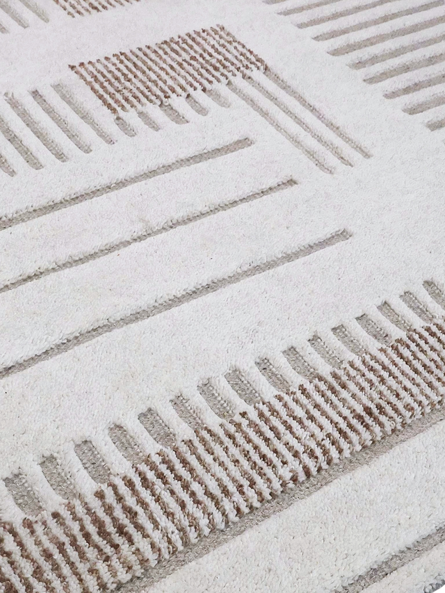 Solen Hand-knotted Wool Rug - Ivory