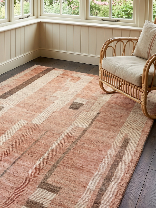 Oran Hand-knotted Wool Rug - Rust