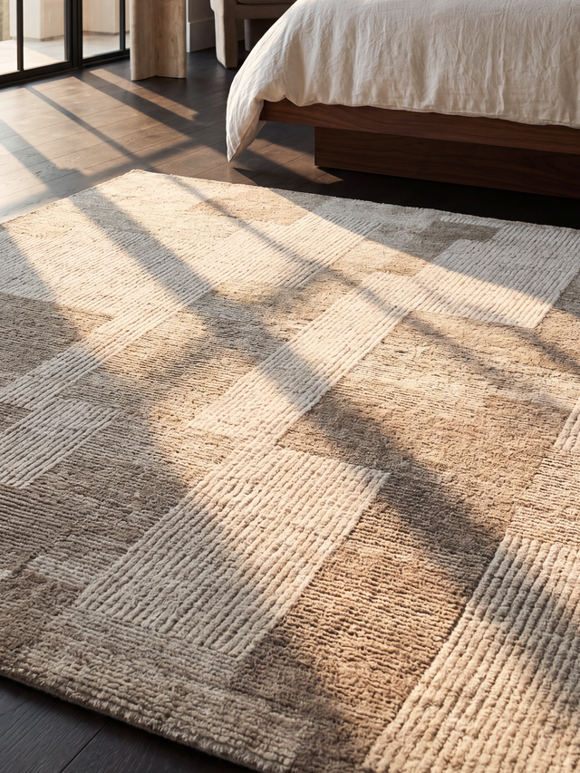 Mavi Hand-knotted Wool Rug - Beige