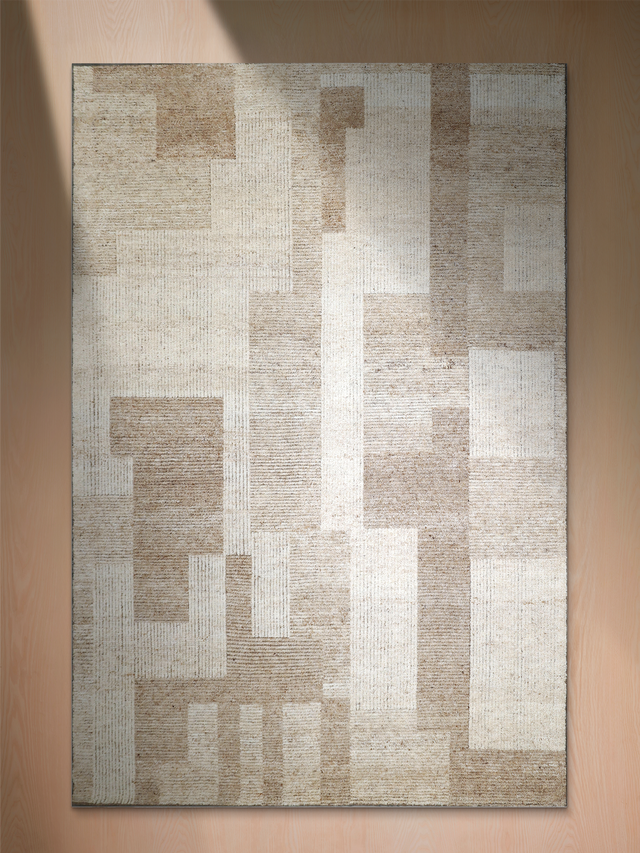 Mavi Hand-knotted Wool Rug - Beige