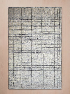 Nilo Hand-knotted Wool Abstract Rug - Grey