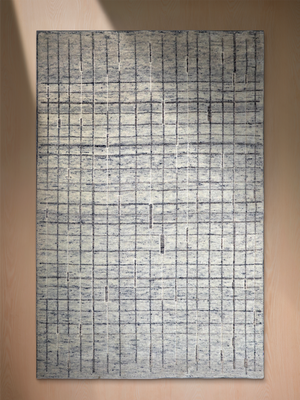 Nilo Hand-knotted Wool Abstract Rug - Grey