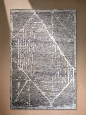 Tavar Hand-knotted Wool Abstract Rug - Brown Melange