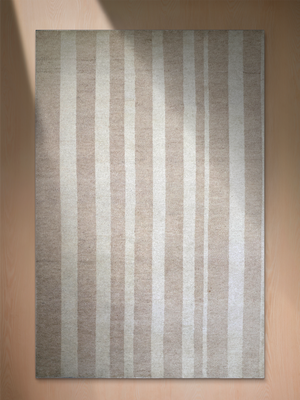 Sefra Hand-knotted Wool Abstract Rug - Beige
