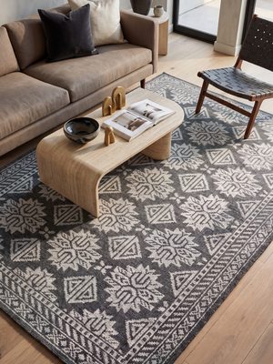 Cyrus Hand-knotted Wool & Silk Persian Rug - Grey