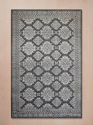 Cyrus Hand-knotted Wool & Silk Persian Rug - Grey