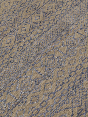 Liwan Hand-knotted Wool & Silk Abstract Rug - Beige
