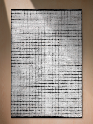 Ara Handloom Bamboo Silk Abstract Rug - Grey