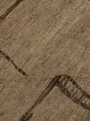 Rovan Hand-knotted Wool Abstract Rug - Brown Melange