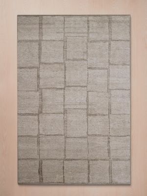 Talen Hand-knotted Wool Abstract Rug - Beige Melange