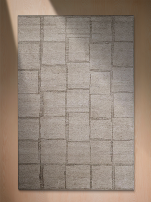 Talen Hand-knotted Wool Abstract Rug - Beige Melange
