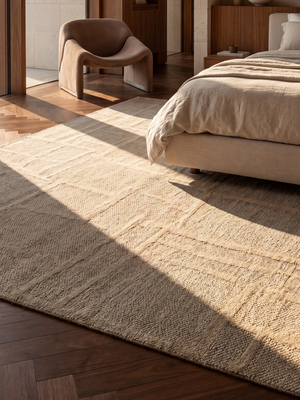 Olen Hand-knotted Wool Abstract Rug - Grey