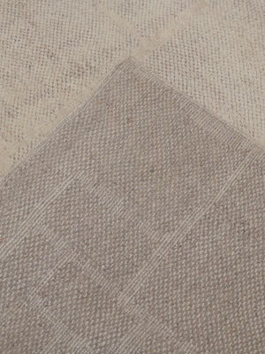 Olen Hand-knotted Wool Abstract Rug - Grey