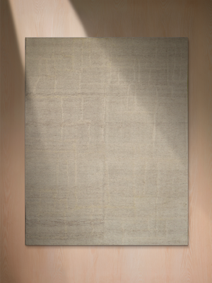 Olen Hand-knotted Wool Abstract Rug - Grey