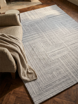 Iskar Hand-knotted Wool Abstract Rug - Grey