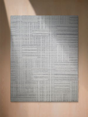 Iskar Hand-knotted Wool Abstract Rug - Grey