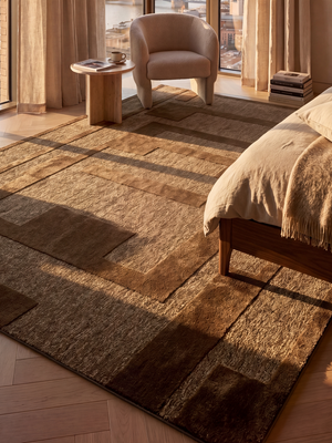 Cavin Hand-knotted Wool Abstract Rug - Beige