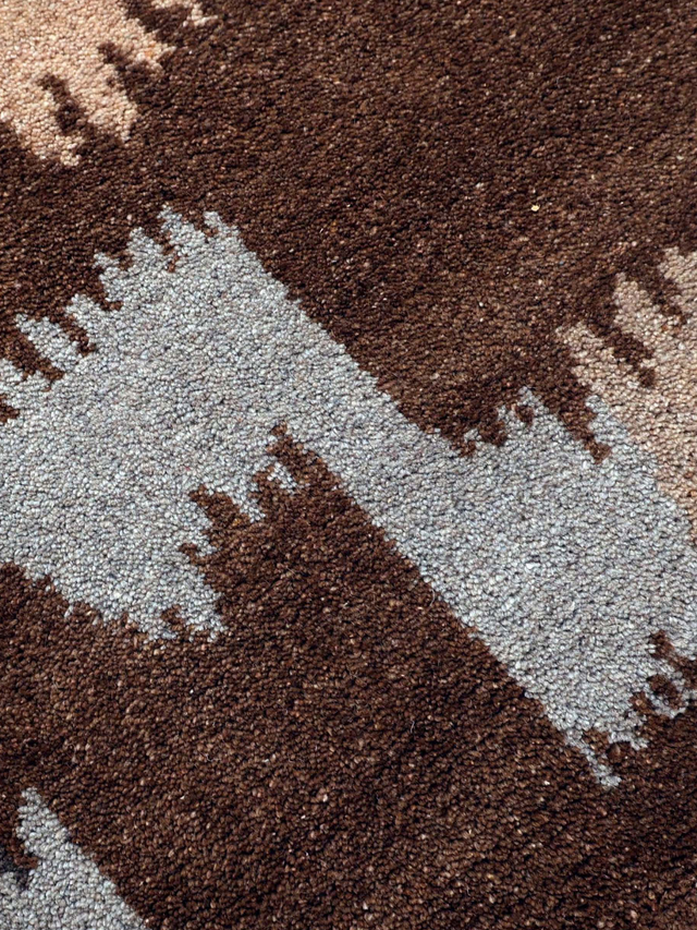 Aldis Hand-knotted Wool Rug - Brown