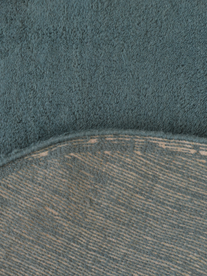 Lune Wool Shaggy Washable Abstract Rug - Blue
