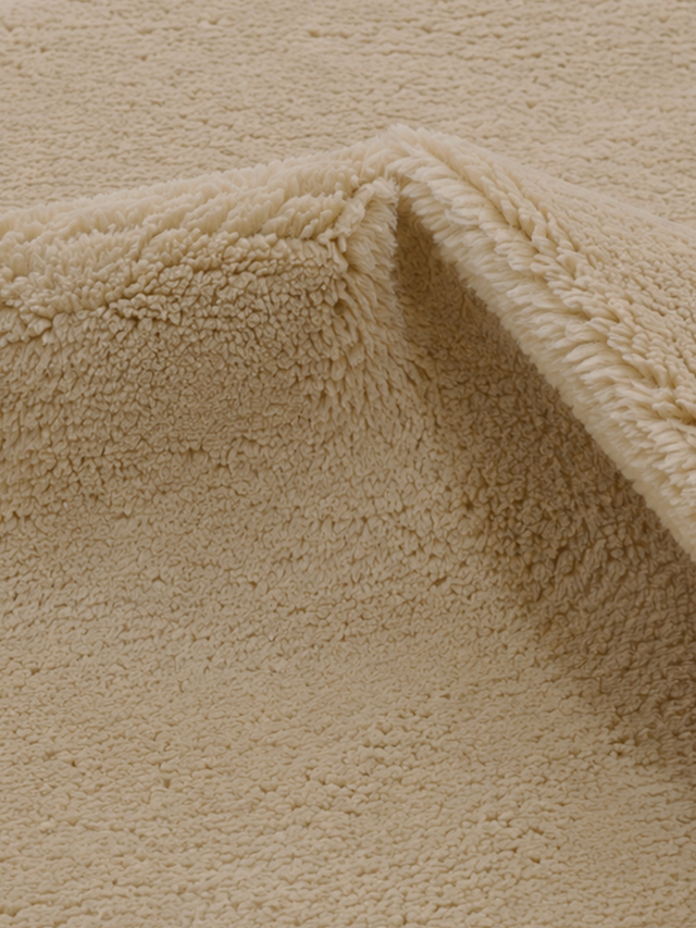 Flax Wool Shaggy Washable Rug - Beige