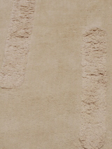 Flax Wool Shaggy Washable Rug - Beige