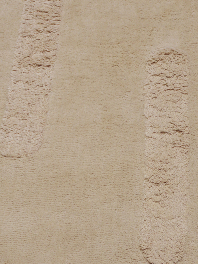 Flax Wool Shaggy Washable Rug - Beige
