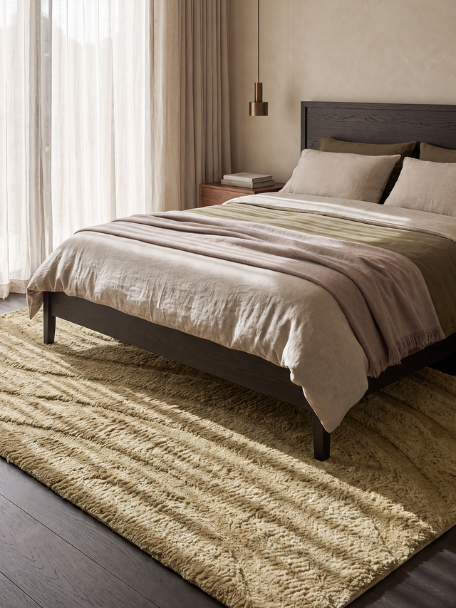 Sharon Wool Shaggy Washable Rug - Beige
