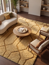Rafi Wool Shaggy Washable Rug - Sand