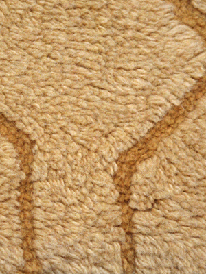 Rafi Wool Shaggy Washable Geometric Rug - Sand