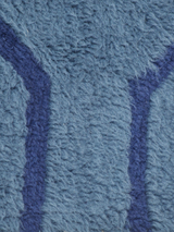 Rafi Wool Shaggy Washable Rug - Blue