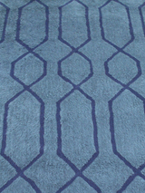 Rafi Wool Shaggy Washable Rug - Blue