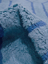 Rafi Wool Shaggy Washable Rug - Blue