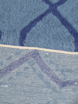 Rafi Wool Shaggy Washable Rug - Blue