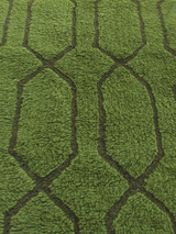 Rafi Wool Shaggy Washable Rug - Green