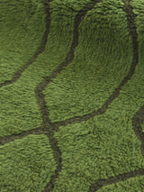 Rafi Wool Shaggy Washable Rug - Green